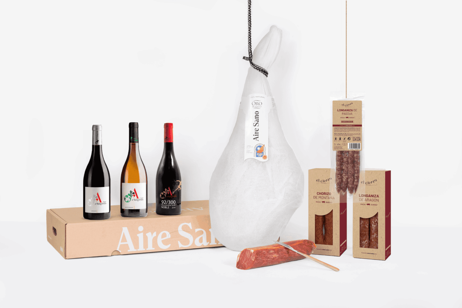 cesta jamón oro blanco