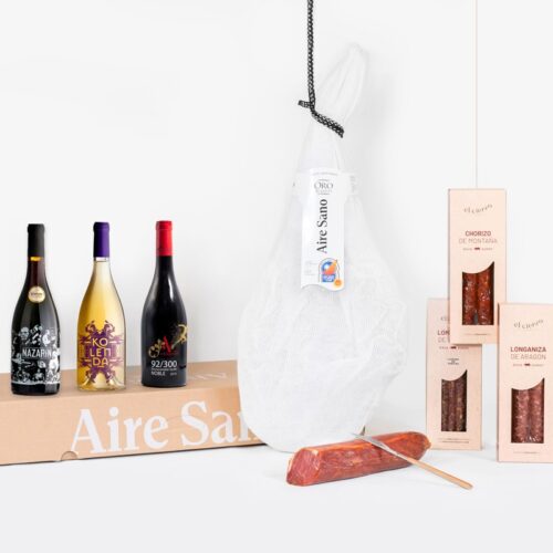 Cesta Jamón Oro Blanco